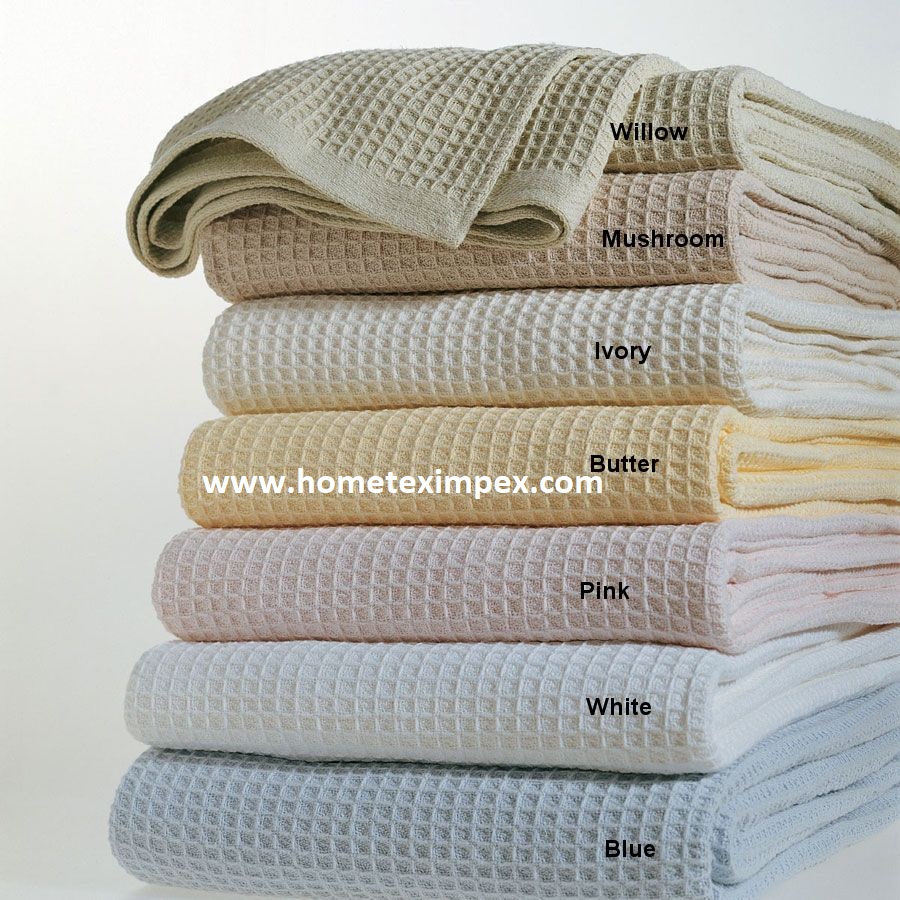 Waffle Weave Cotton Blankets